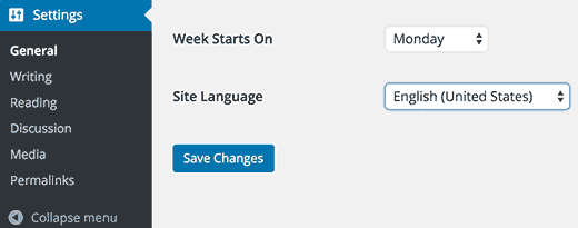 Thay đổi ngôn ngữ trong WordPress