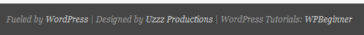 Tuỳ chỉnh WordPress quản Footer